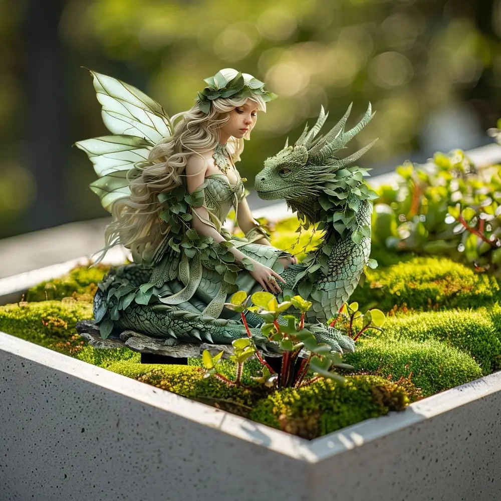 Acrylic Flower Fairy Garden Stake Figurine | Waterproof Decor