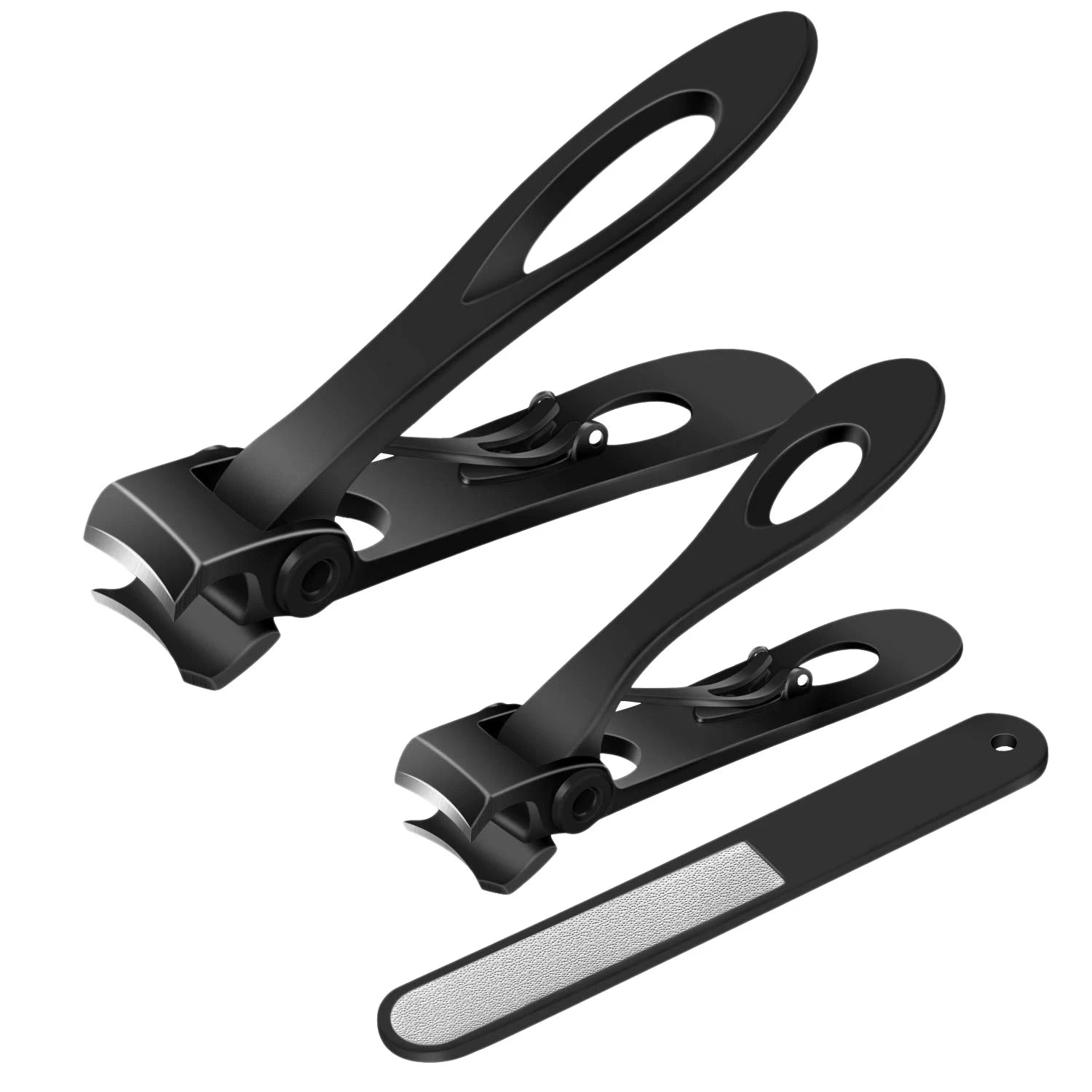 A36T-4Pc Finger Nail And Toe Nail Clippers Set Wide Pliers Suitable For Thick Nails Large And Small Sharp Nail Clippers Peaceful Pleasures Health and Wellness black B