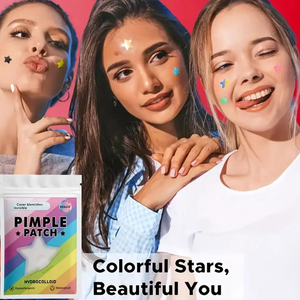 280 Counts 6 Colors Pimple Patches For Face,Cute Star Zit Covers Hydrocolloid Acne Patch,Colorful Spot Stickers Facial Skin Care Peaceful Pleasures Health and Wellness