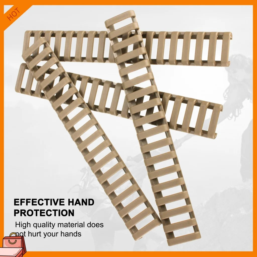 4-Pack CS Black Heat Resistant Rifle Handguard Protector Rubber Ladder Rail Cover Weaver Picatinny Rail toy Airsoft Guns Hunting Peaceful Pleasures Health and Wellness