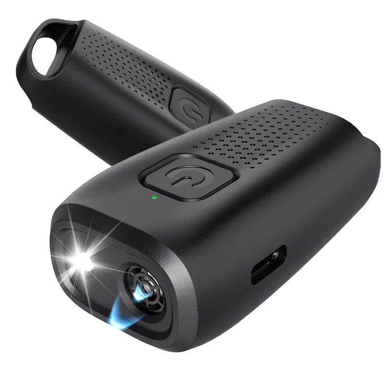 Mini Ultrasonic Dog Trainer Dog Repeller Effective Anti-barking Training Device with LED for Dogs Peaceful Pleasures Health and Wellness Black
