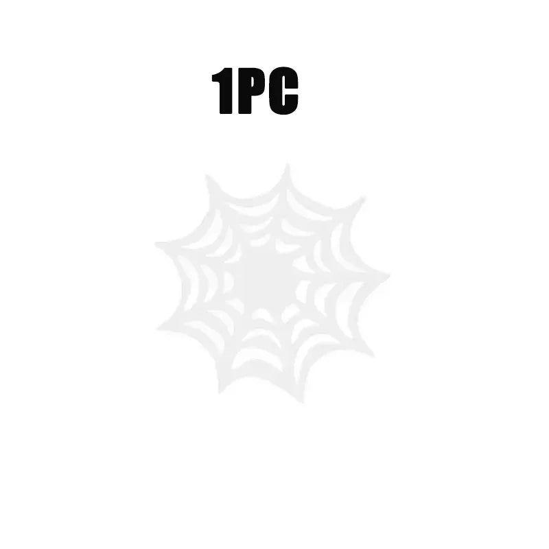 Halloween Glow-in-Dark Spider Web Pumpkin Coasters – 1-10 Pack