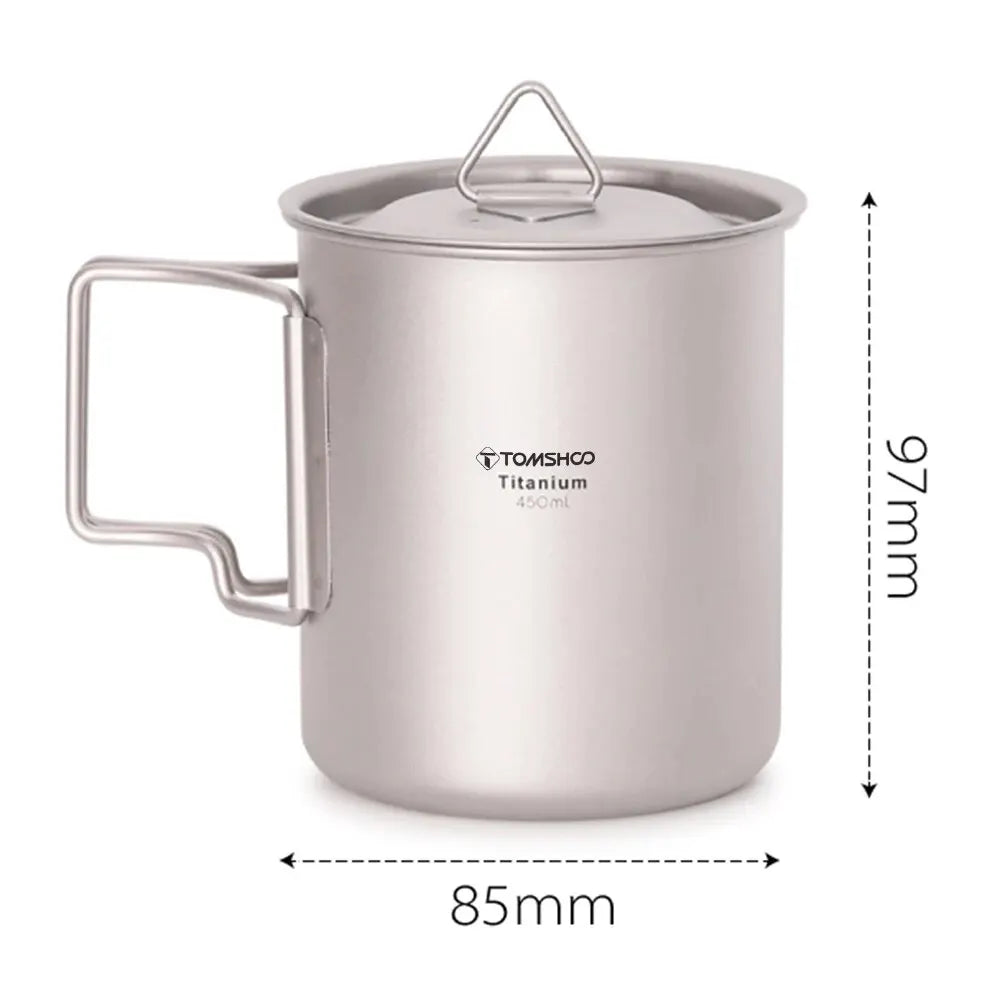 TOMSHOO Portable Cup Camping Picnic Water Mug Foldable Handle