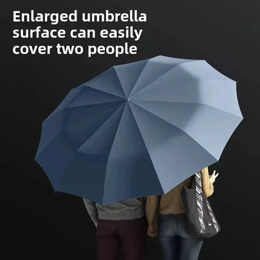Large UV Protection Folding Umbrella – Sun & Rain Compact Folding Umbrella Peaceful Pleasures Health and Wellness