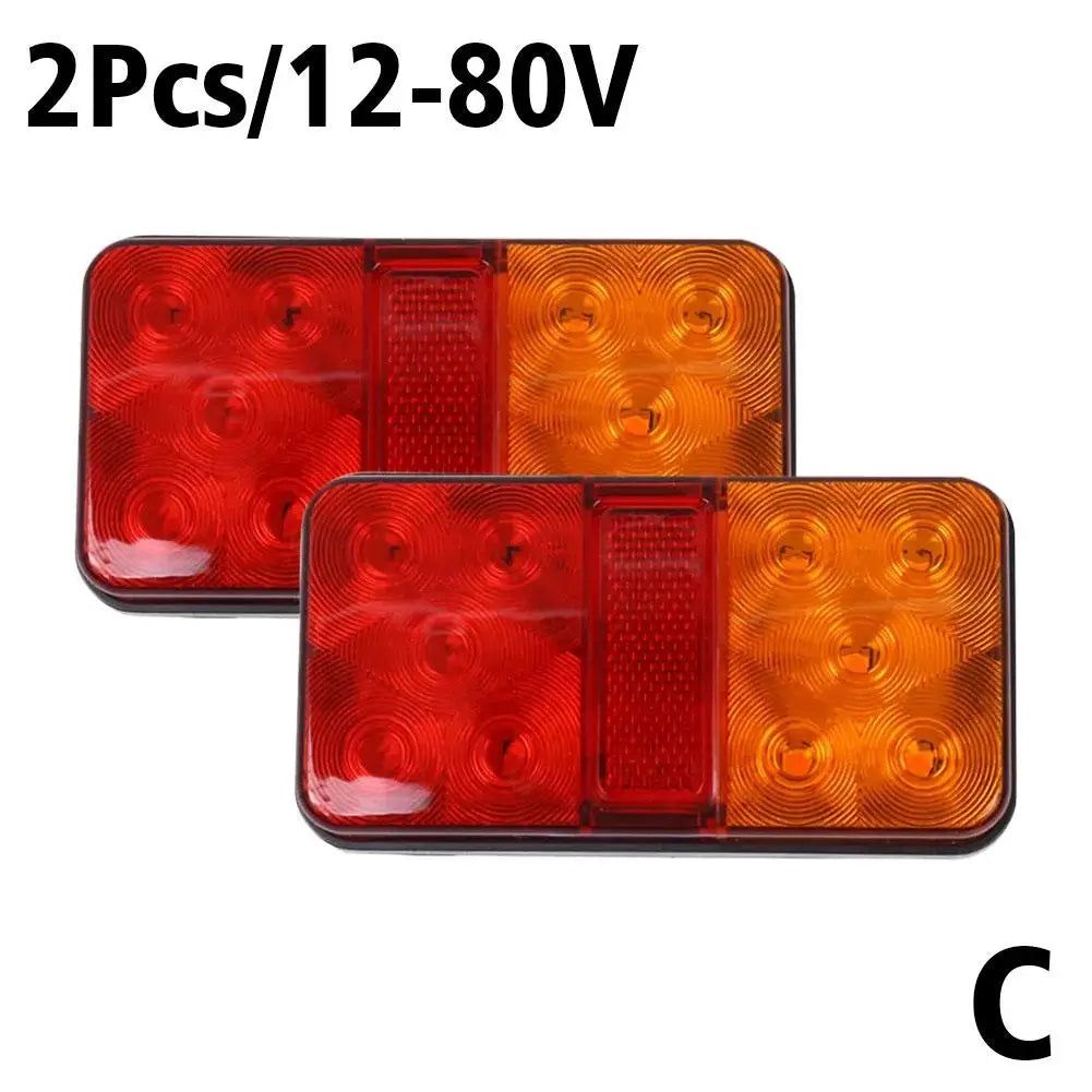 12V/12-80V LED Truck Tail Lamp Taillight Turn Signal Indicator Stop Lamp Rear Brake Light For Car front / rear / left / right Peaceful Pleasures Health and Wellness B