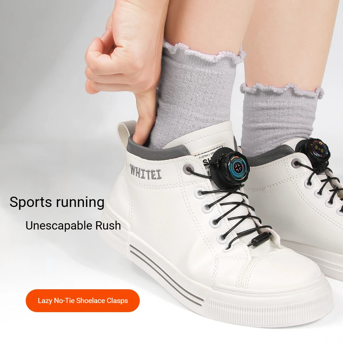 Easy Installation Automatic Shoelaces Without Ties Black White Swivel Buckle Laces Thick Rope Sneakers Shoelace Shoe Accessories Peaceful Pleasures Health and Wellness