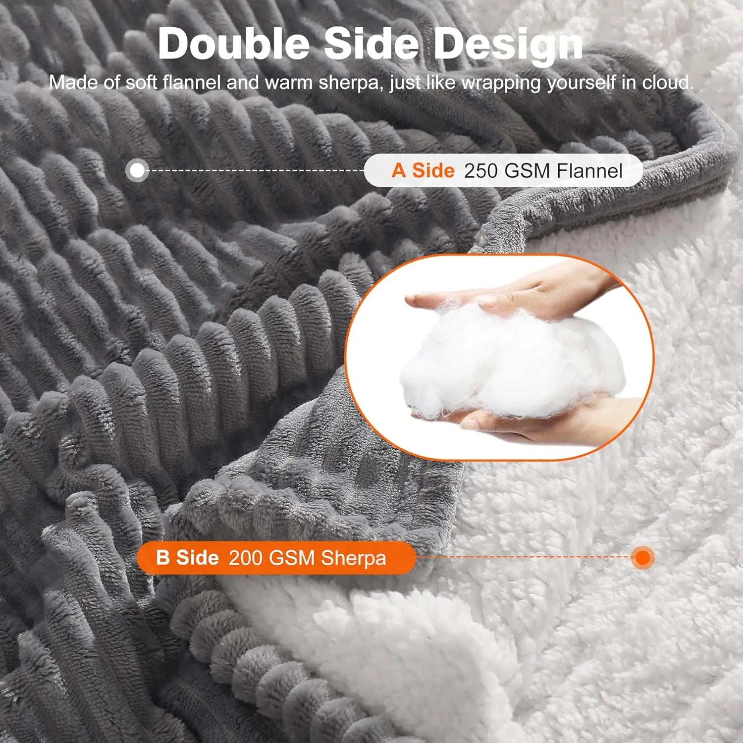 Queen Electric Heated Blanket – Dual Zone, 5 Levels, 250GSM Flannel Peaceful Pleasures Health and Wellness