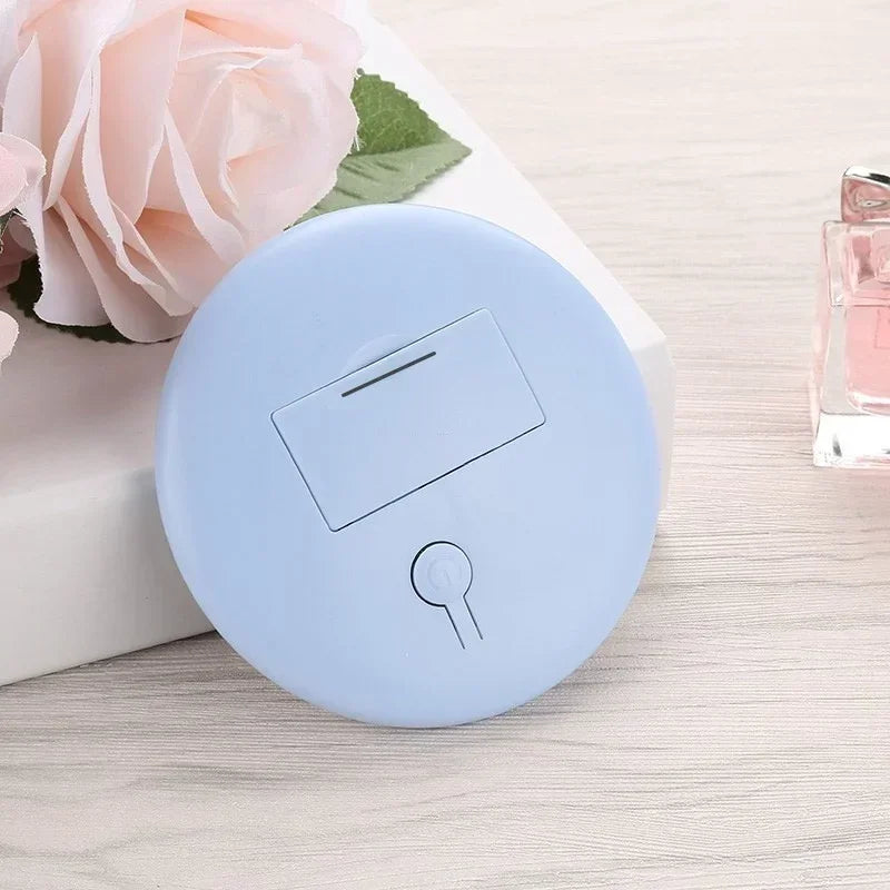 Portable Mini LED Makeup Mirror | 12 LEDs, Rechargeable, HD
