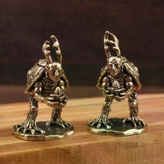 Tree Turtle Vintage Brass Statue Models Figurine Desktop Ornaments Home Landscape Craft Decor Peaceful Pleasures Health and Wellness Default Title