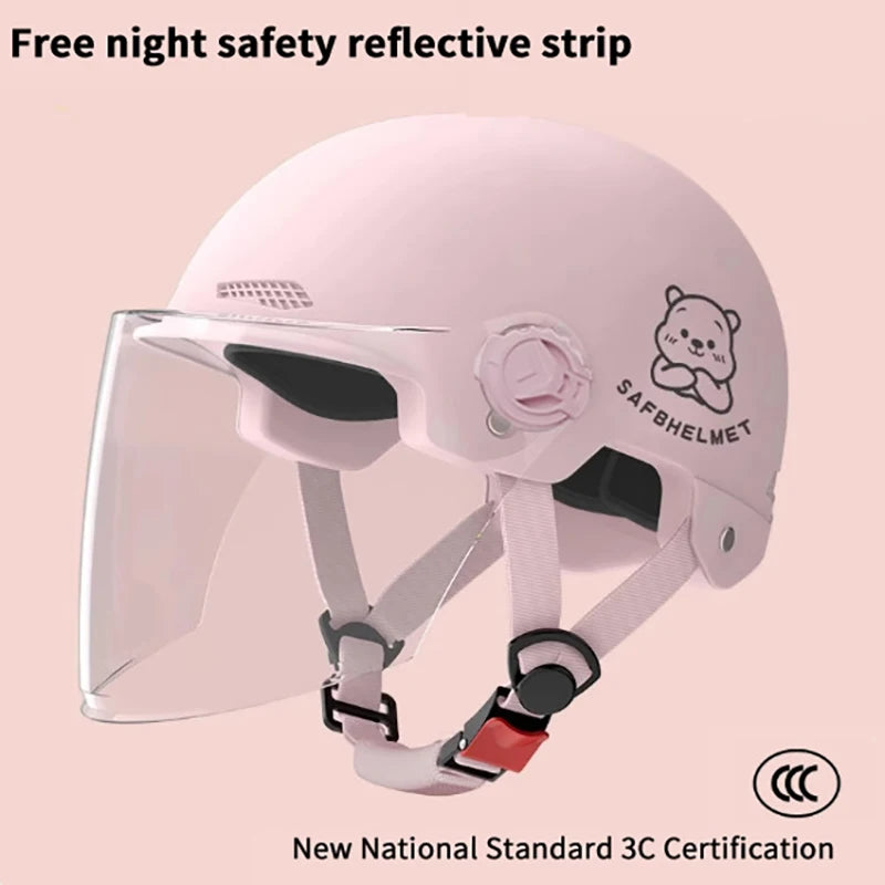 3C Certified E-Bike Half Helmet with HD Glasses | Unisex