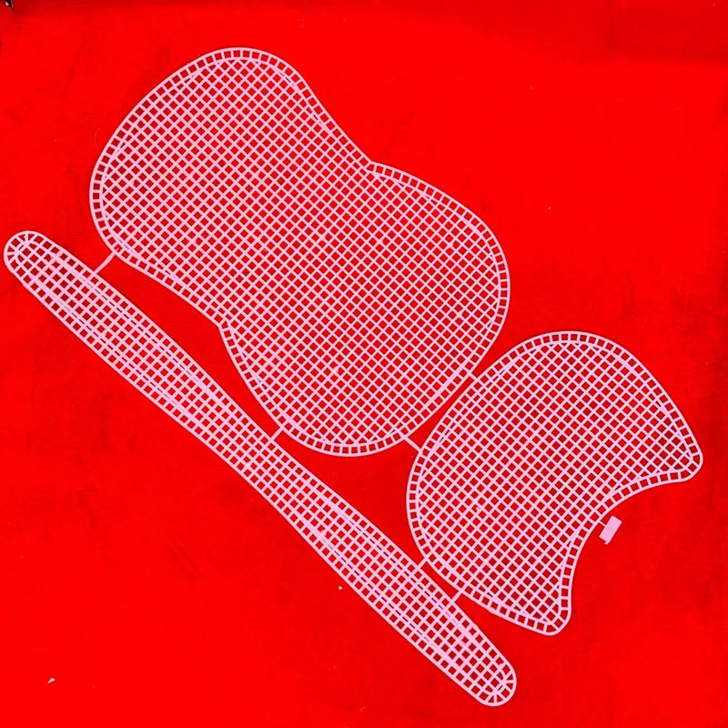 Plastic Mesh Sheet for Bag Knitting | DIY Horseshoe Bag Template