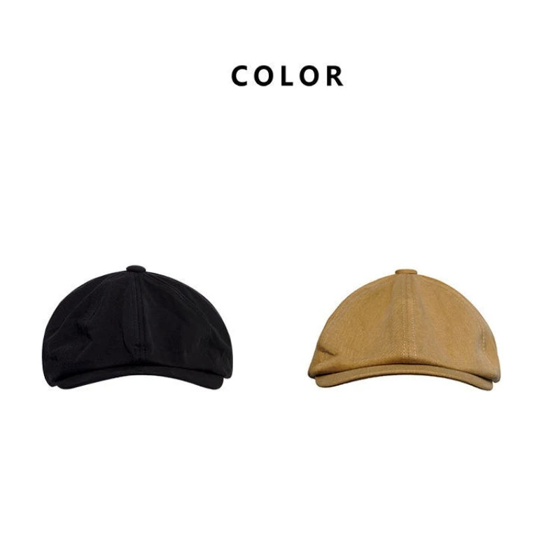 Retro Cotton Beret Hat | Unisex Painter Cap, Face-Slimming