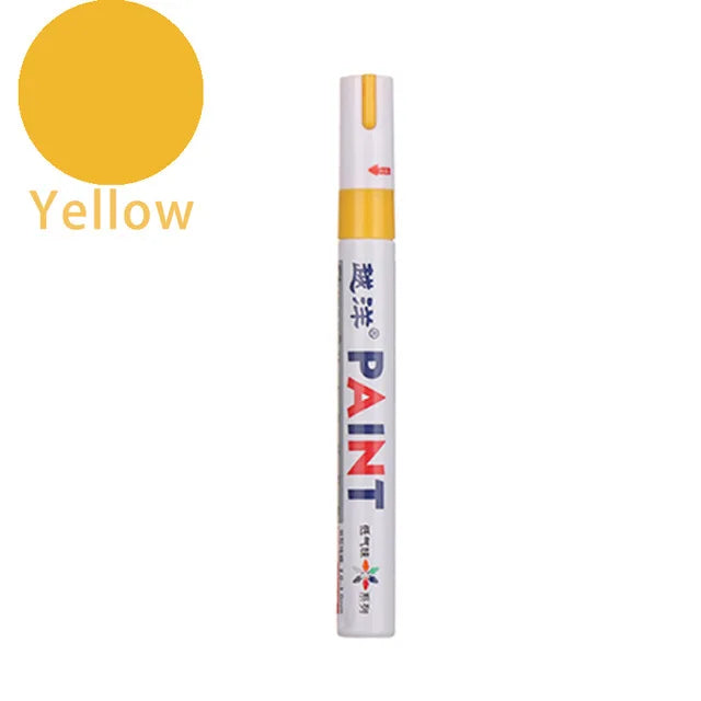 12 White Waterproof Rubber Permanent Paint Marker Pen Car Tyre Tread