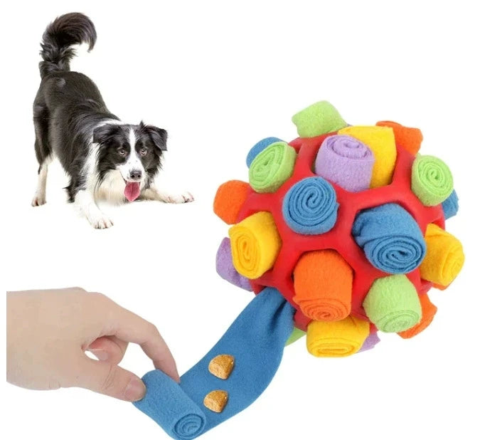 Dog Snuffle Ball – Interactive Foraging & Enrichment Toy Dog Enrichment Toy Peaceful Pleasures Health and Wellness Red