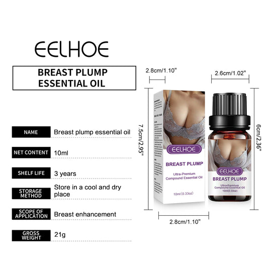 EELHOE Breast Firming & Lifting Massage Oil – Natural Plant Formula, 10ml Body Oil Peaceful Pleasures Health and Wellness