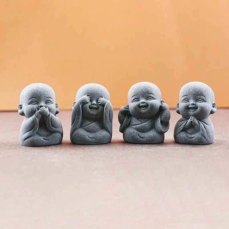 Zen Monk Statues | Resin Figurines for Meditation & Home Decor