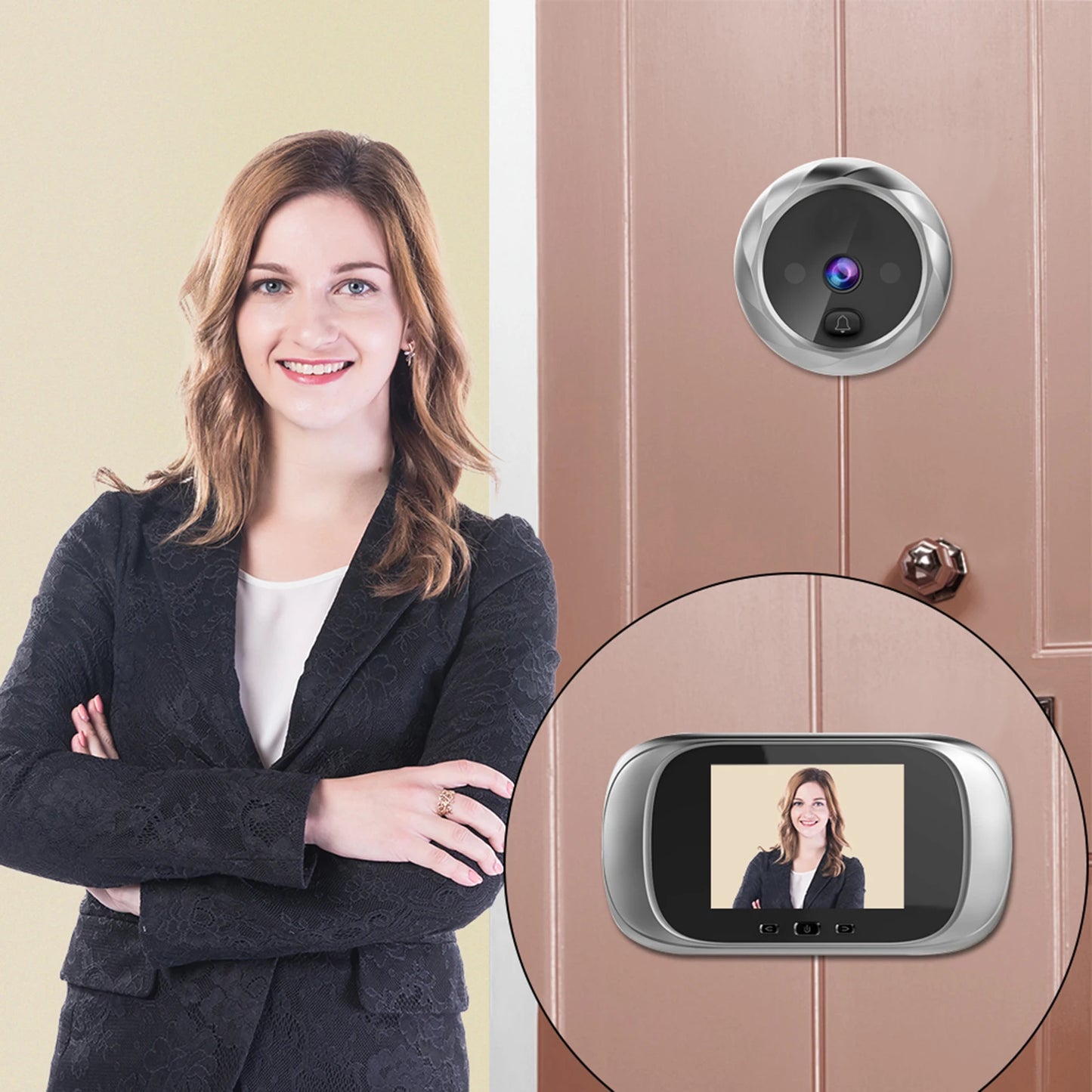 Digital Peephole Door Camera | 2.8" LCD Night Vision Doorbell Viewer