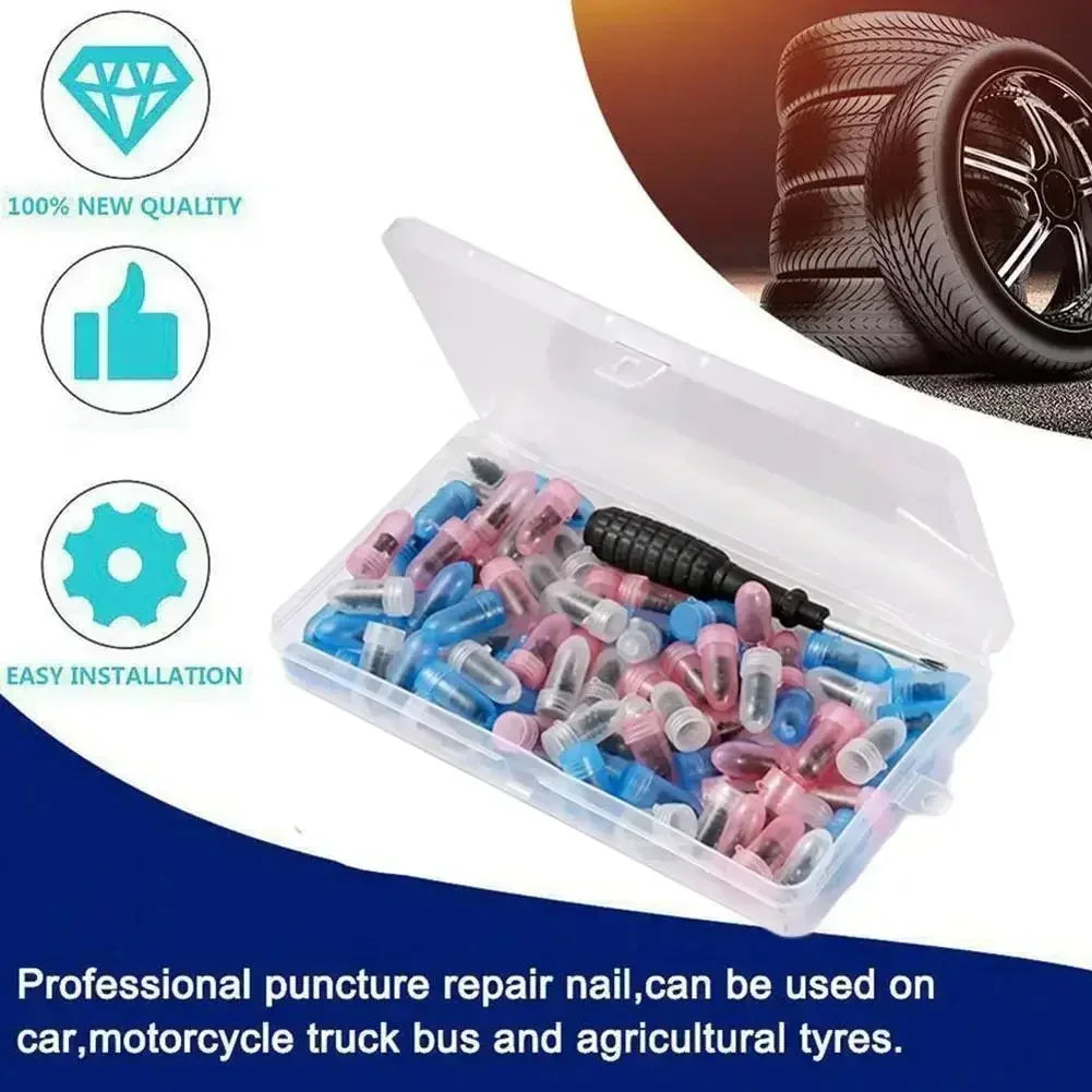 Universal Vacuum Car Tyre Repair Rubber Nail Tire Repair Nail Rubber Screw Tools In Tubeless Plug Accessories Kit Rep D9M6 Peaceful Pleasures Health and Wellness