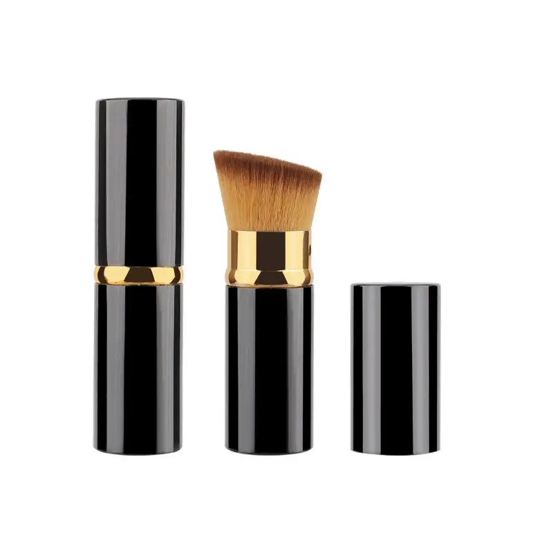 Retractable Cosmetic Brush Portable Face Powder Blusher Foundation Blush Highlight Brush Fiber Hair Handle Brush Female Peaceful Pleasures Health and Wellness A11