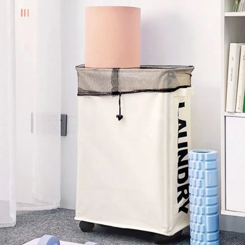 Foldable Laundry Basket with Wheels – Oxford Clothes Storage Box