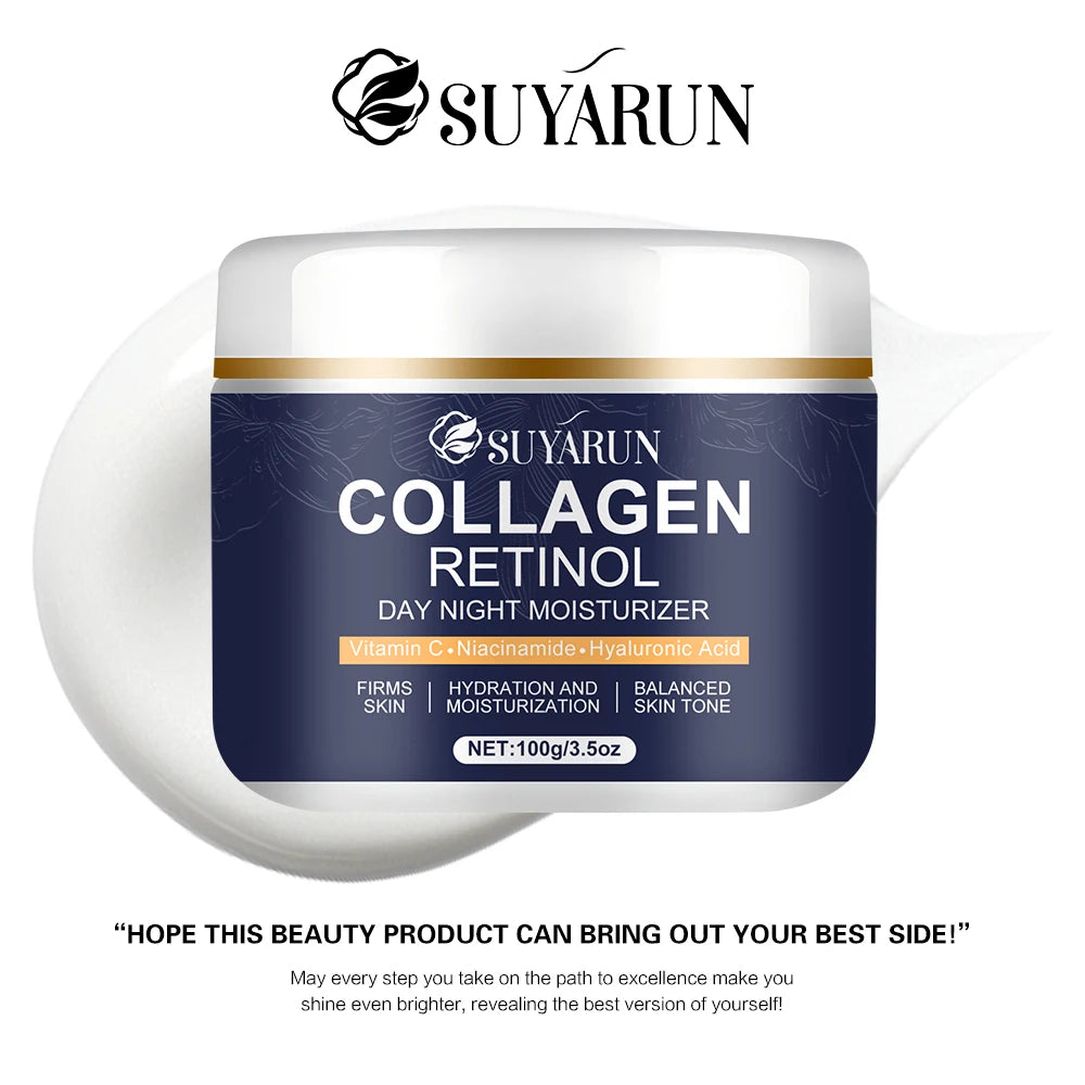 Collagen retinol moisturizer, rich in vitamin C and niacinamide, brightens fine lines and balances skin tone Peaceful Pleasures Health and Wellness