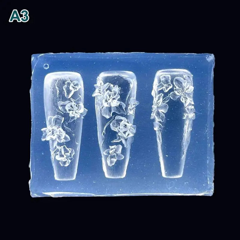 3D Silicone Nail Art Mold – Butterfly & Flower DIY Template