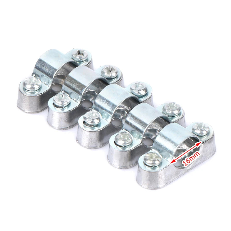 5Pcs Aluminum Alloy Pipe Clamp With Screw From The Wall Yards Away From The Wall Of The Card Card Line Pipe Clip 16 20 25 32mm Peaceful Pleasures Health and Wellness 16mm