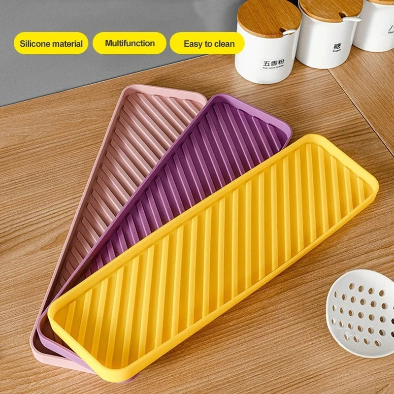 Silicone Dish Drying Mat Multifunctional Heat Resistant Tableware Dishwaser Mat Sink Mat for Kitchen kitchen accessories coaster Peaceful Pleasures Health and Wellness