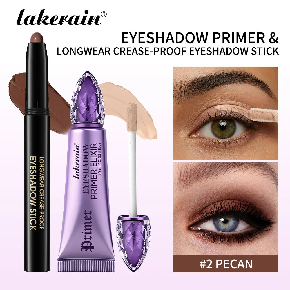 Waterproof Eyeshadow Stick & Primer Set | 11Hr Vibrant Wear