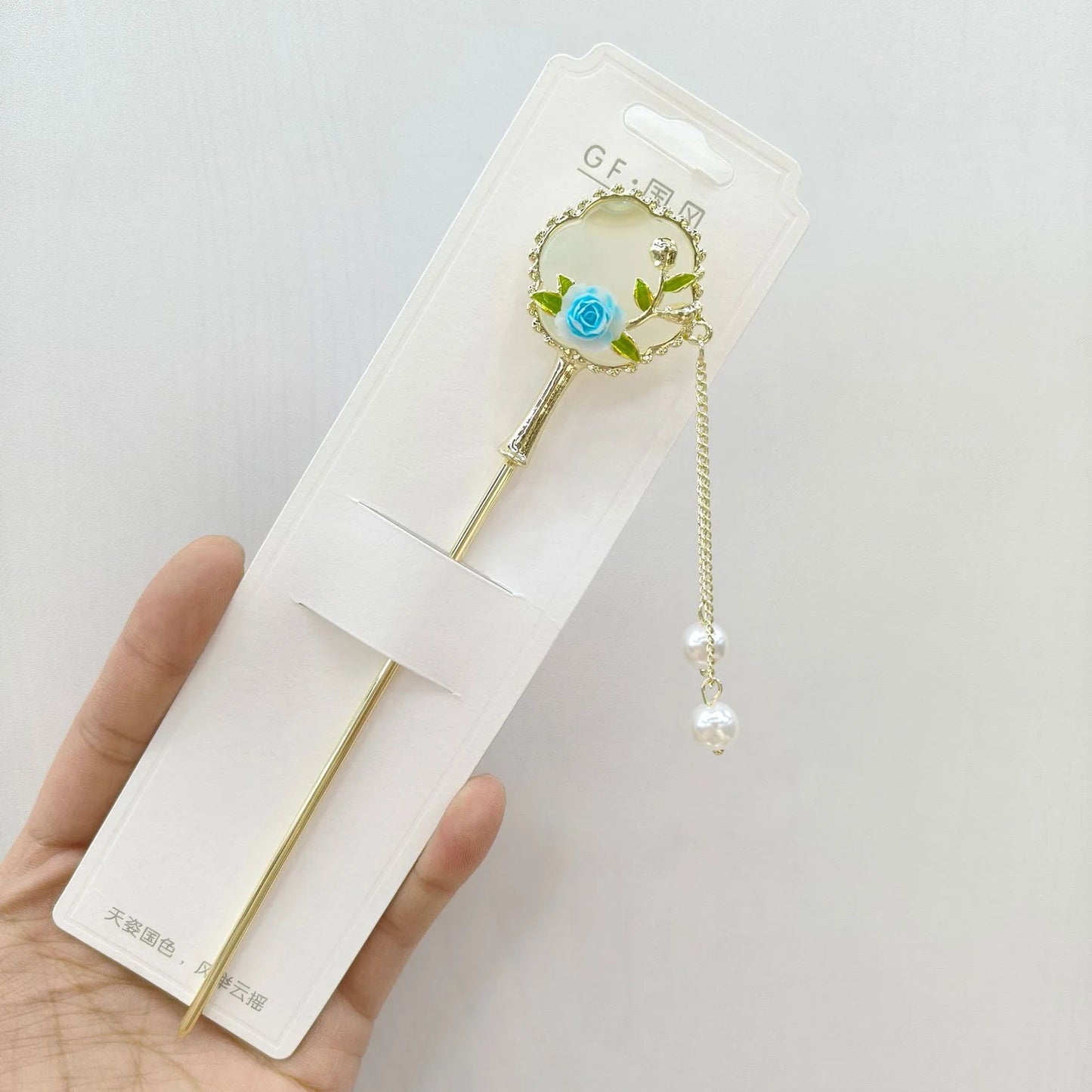 Chinese Floral Hair Stick with Tassel | Retro Hanfu Headwear Gift