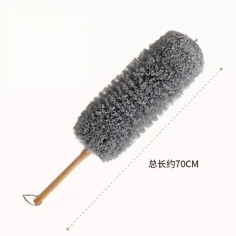 Anti-static yellow and grey wool duster brush，A good helper for home cleaning Peaceful Pleasures Health and Wellness