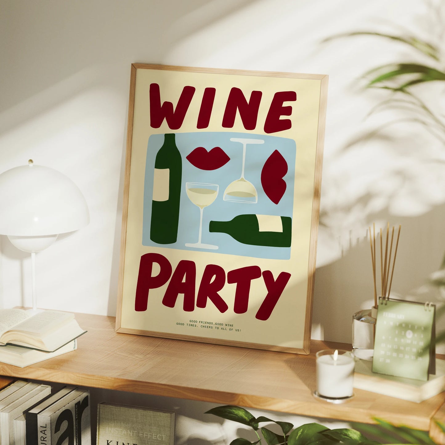 Wine Party Quotes Canvas Wall Art Print | Bar & Home Decor