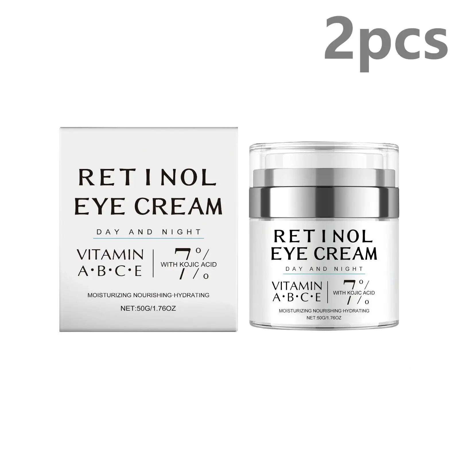 Retinol Eye Cream for Dark Circles Treatment and Aging Care Peaceful Pleasures Health and Wellness 2pcs