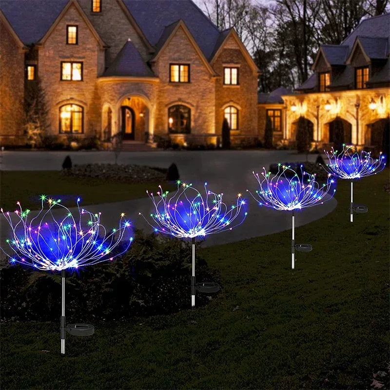Solar LED Firework Fairy Lights – Outdoor Garden Stake Decor