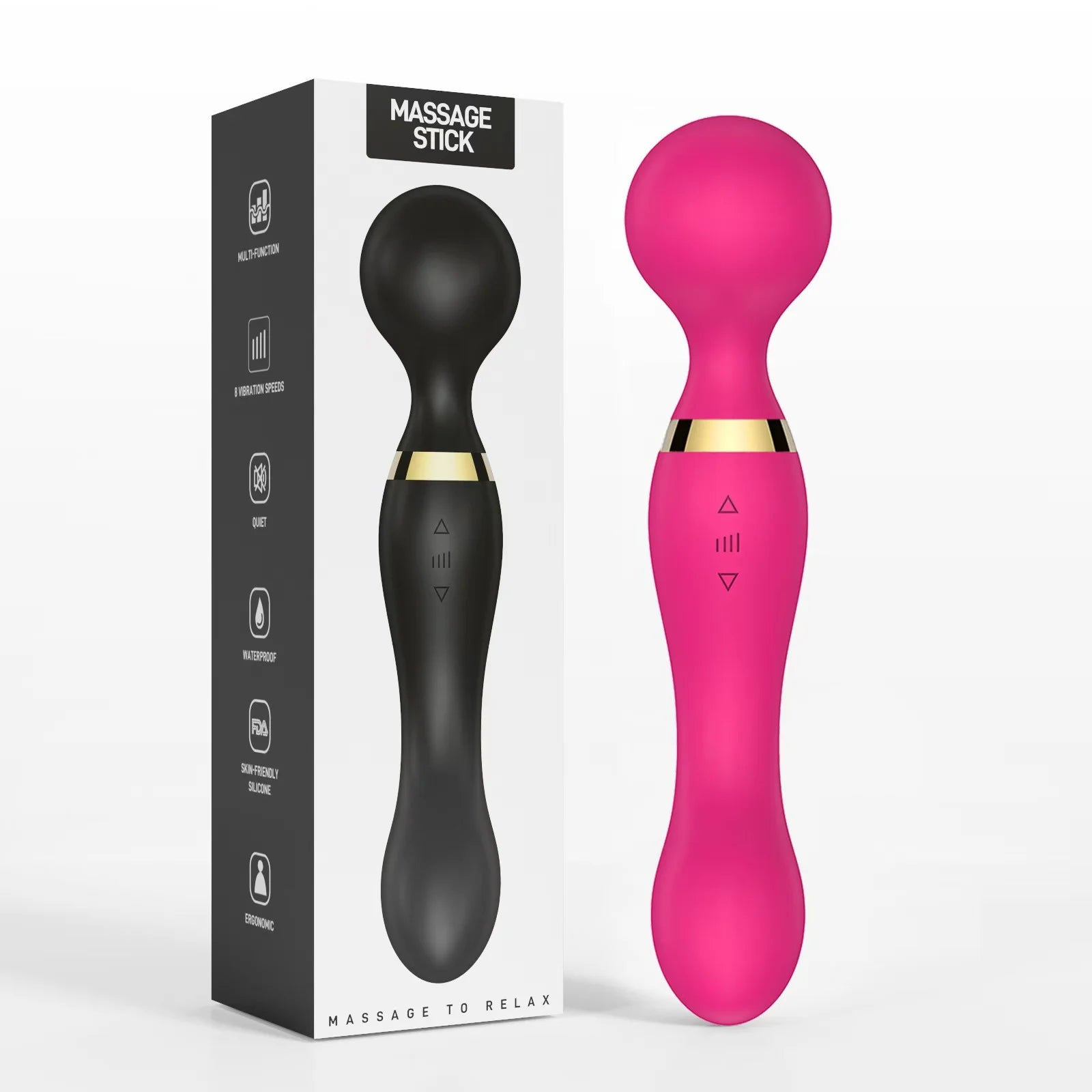 Vibrator Wand,Adult Sex Toy Wand, G Spot Dildo, Clit Vibrator, Sex Vibrators,Clitoris Stimulation,with 8 Speeds & 20 Patterns, F Peaceful Pleasures Health and Wellness Pink