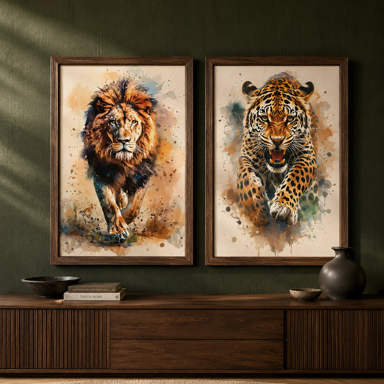 Modern Minimalist Tiger Canvas Wall Art – Wildlife Poster Print Canvas Wall Art Peaceful Pleasures Health and Wellness