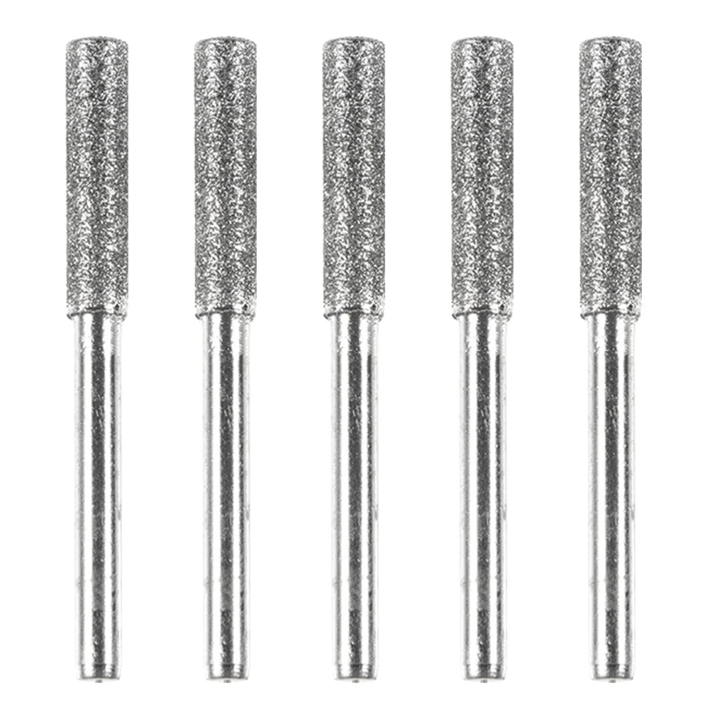 Diamond Chainsaw Sharpener Burr Set 4/4.8/5.5mm Peaceful Pleasures Health and Wellness 5pcs 4mm silver spain