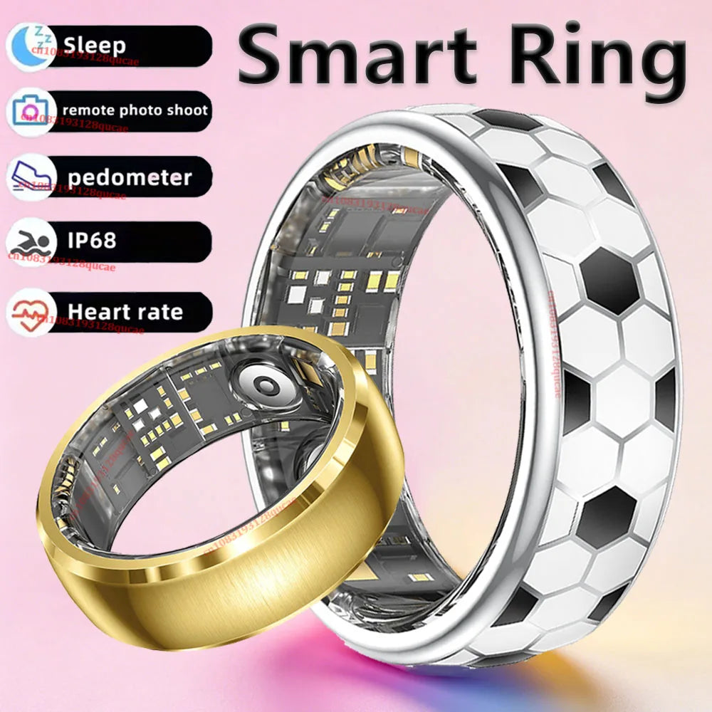 2026 Smart Ring Men Women with Charging Case,Call Reminder,Heart Rate Blood Oxygen Monitor,5ATM Waterproof For Android IOS Gifts Peaceful Pleasures Health and Wellness