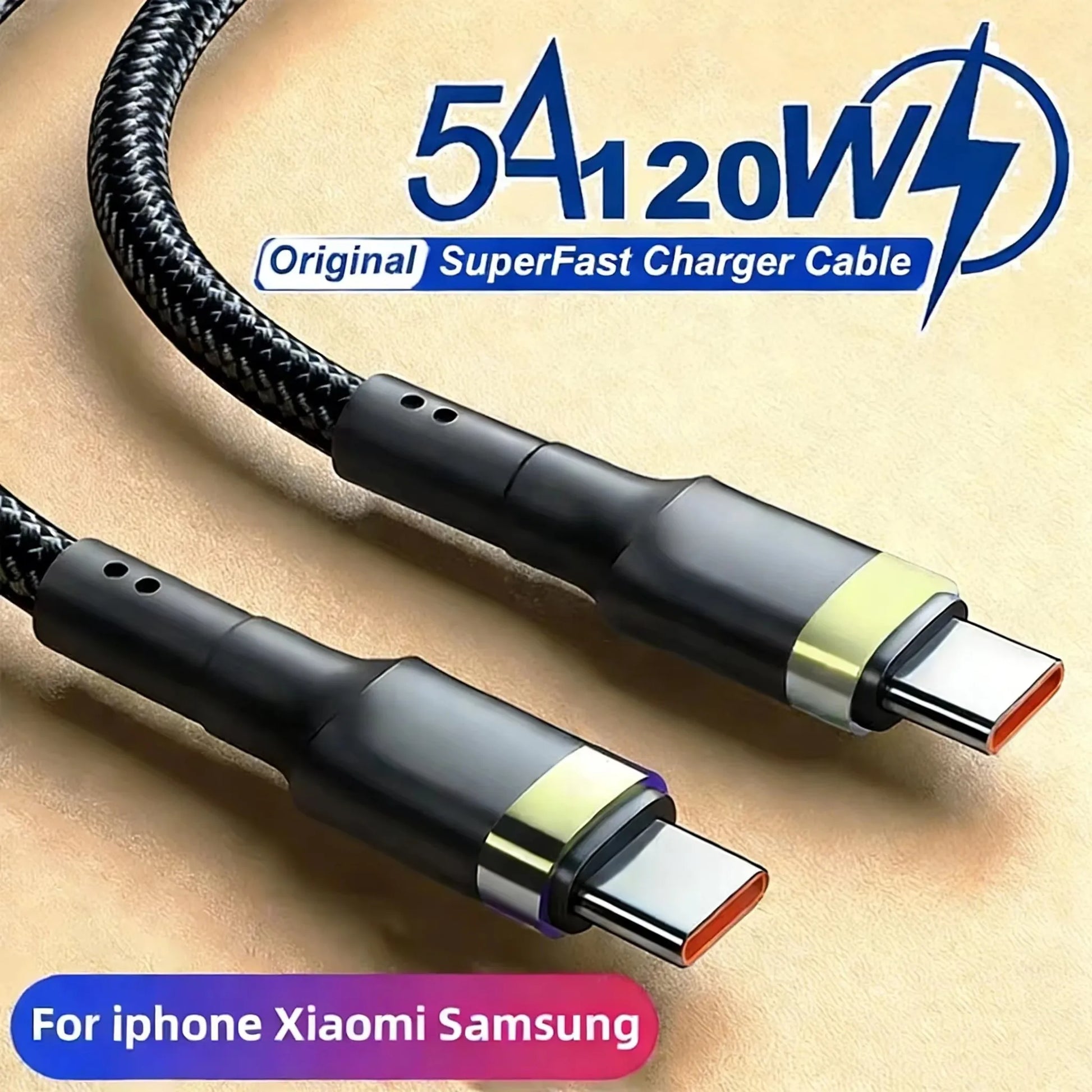 120W Fast Charge Cable PD Quick Charging High Quality USB C TO USB Type C Cable For iPhone Xiaomi 17 Plus Pro Max Samsung S24 Peaceful Pleasures Health and Wellness