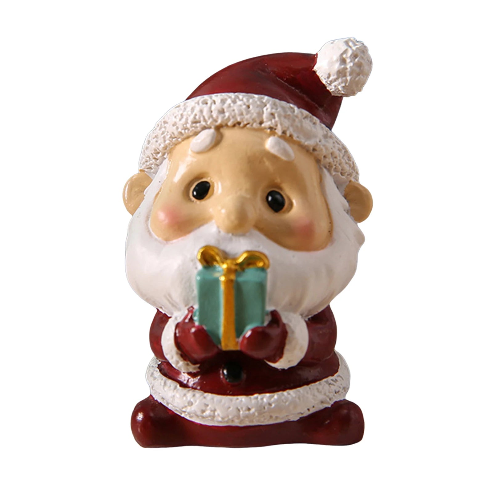 Personalized Resin Christmas Ornament Creative Mini Xmas Tree Santa Snowman Figurines Suitable for School Shop Peaceful Pleasures Health and Wellness