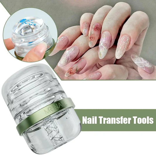 Nail Art Stamping Tools DIY Manicure Pattern Transfer Printing Tool Silicone Stamper Nail Art Styling Tools for Home Salon Peaceful Pleasures Health and Wellness Default Title