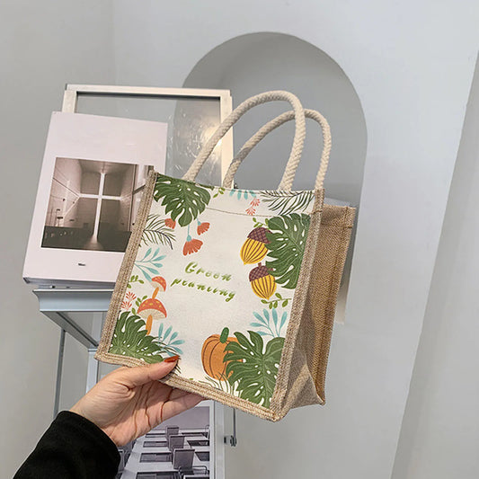 Women Casual Canvas Handbag Large Purse with Soft Handles & Inner Pocket for Mobile Phone Cosmetics Books Peaceful Pleasures Health and Wellness Pumpkin