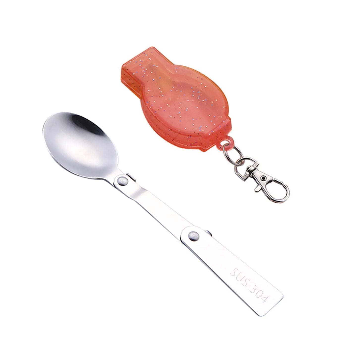 Foldable Camping Spoon & Fork Set – Stainless Steel Portable