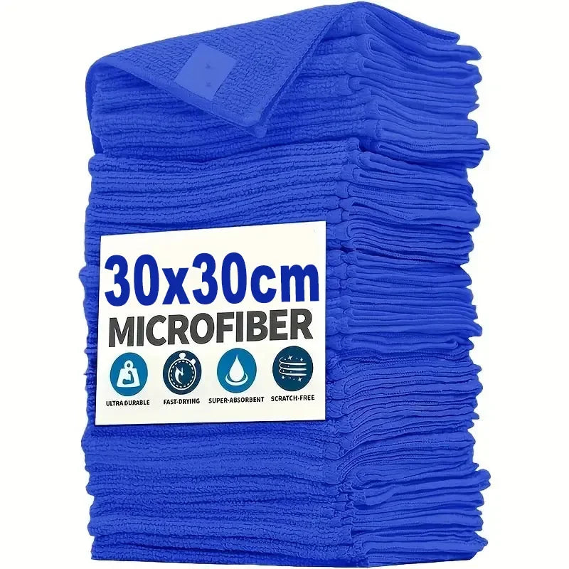 1-20Pcs Microfiber Towels Car Wash Drying Cloth Towel Household Cleaning Cloths Auto Detailing Polishing Cloth Home Clean Tools Peaceful Pleasures Health and Wellness 30x30cm 10pcs