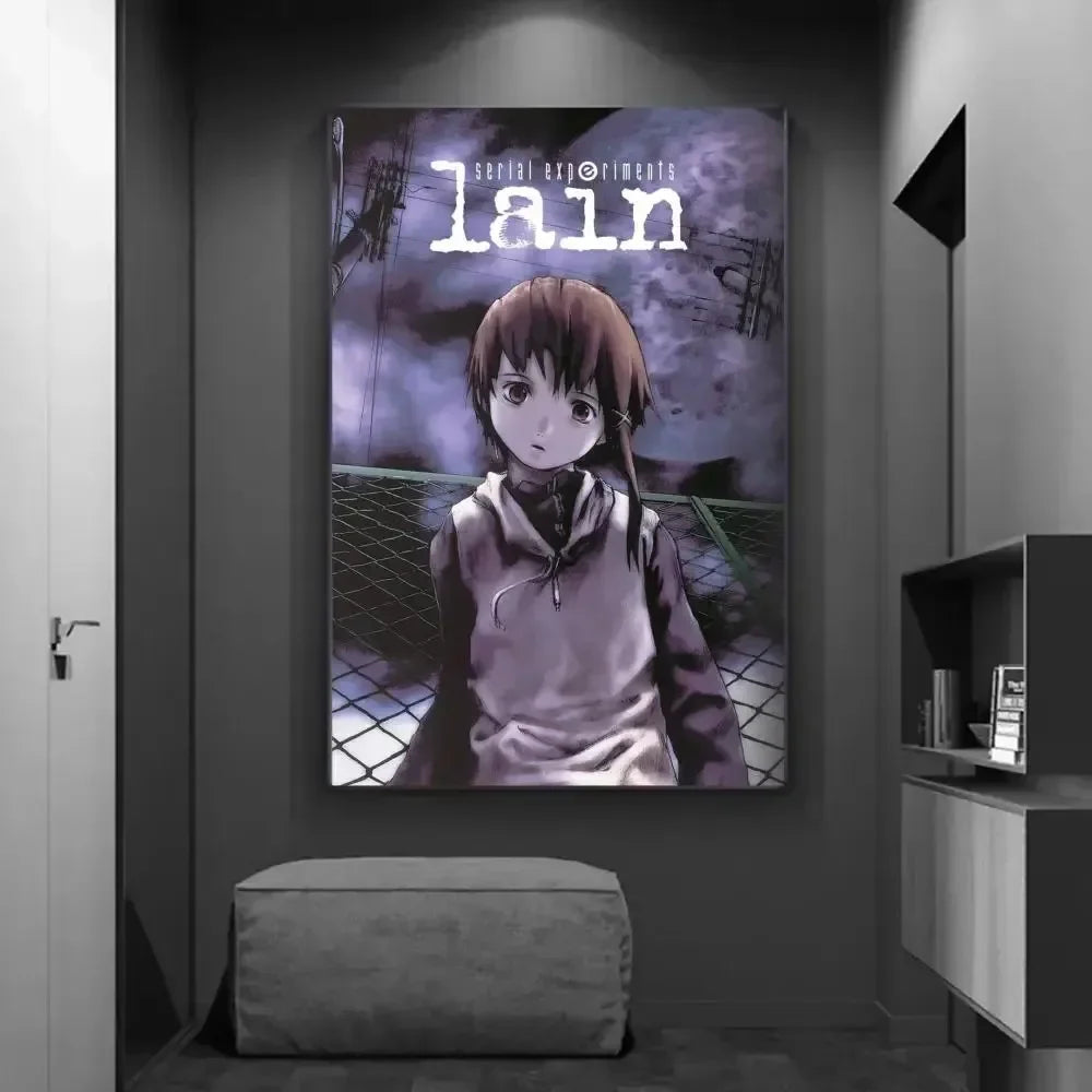 Serial Experiments Lain Anime Canvas Poster | Retro Wall Art