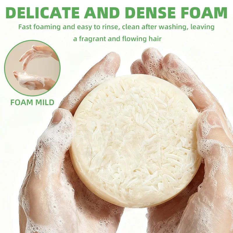 YUITIKUE Rice Protein Shampoo Bar | Frizzy & Fragile Hair 60g Solid Shampoo Bar Peaceful Pleasures Health and Wellness