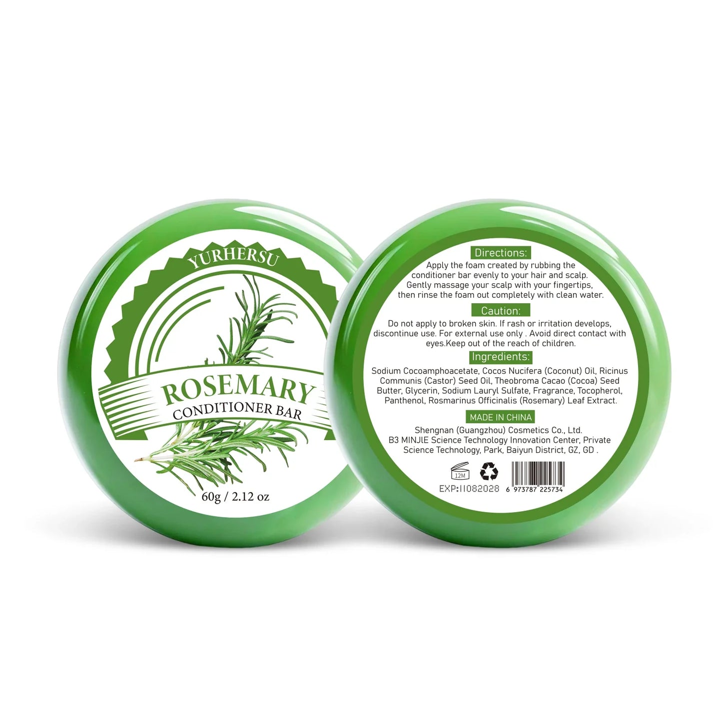 Rosemary Shampoo Bar – Sulfate-Free, Balances Scalp & Volume