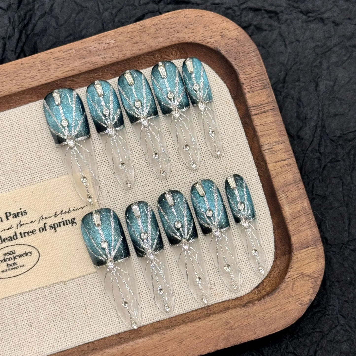 10pcs Handmade Long Oval Press on Nails Gradient Pink Cat Eye Fake Nails Wearable Detachable Ocean Shell Pearl Decor False Nails Peaceful Pleasures Health and Wellness L