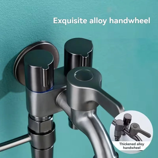 3-Way Angle Valve Faucet | Dual Outlet Single Handle Wall Tap Angle Valve Faucet Peaceful Pleasures Health and Wellness