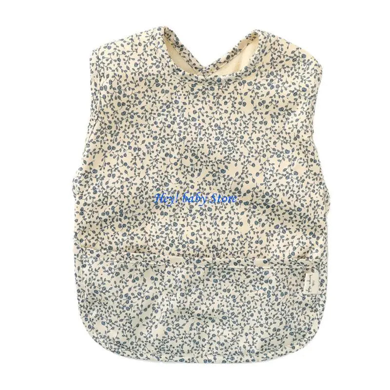 Baby Waterproof Feeding Bib with Pocket | Sleeveless Smock 0–18M